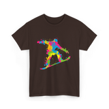 Snowboarder Snowboarding Boys Kids T-Shirt - Dark Chocolate