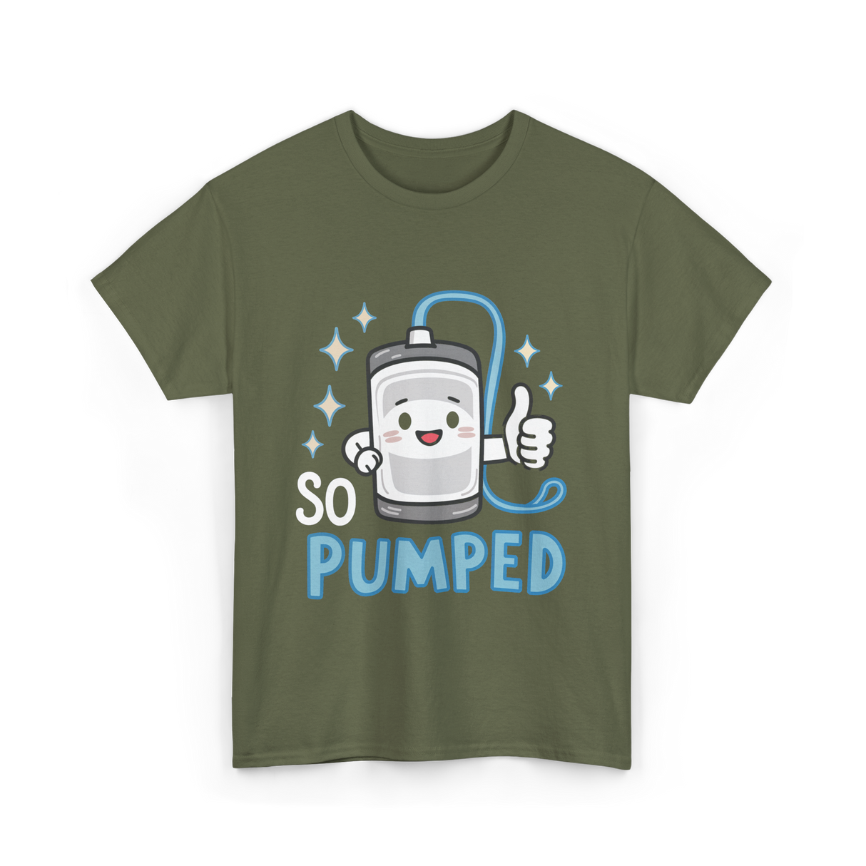 So Pumped Insulin Pump Diabetes T-Shirt - Military Green