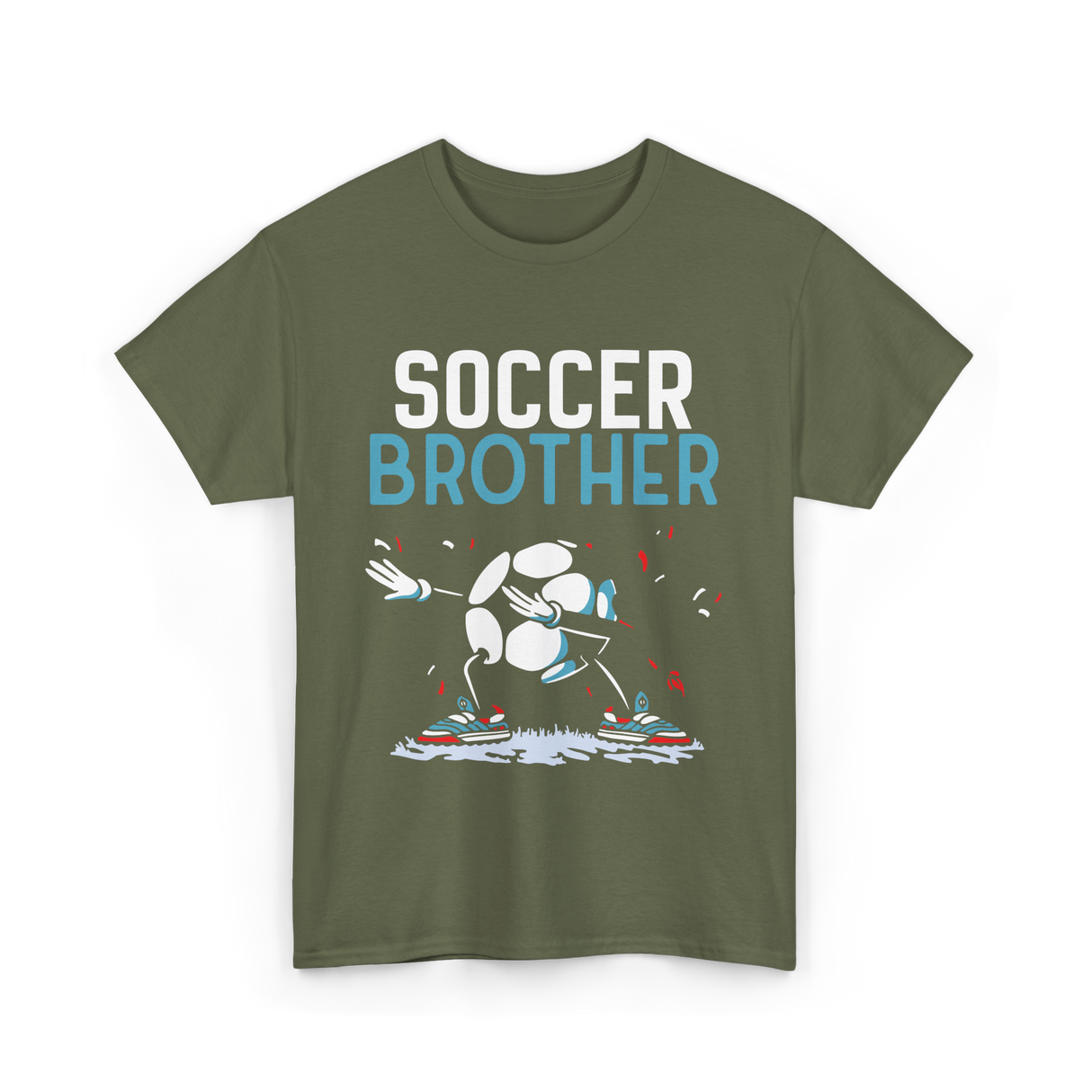 Soccer Brother Soccer Player T-Shirt - Military Green