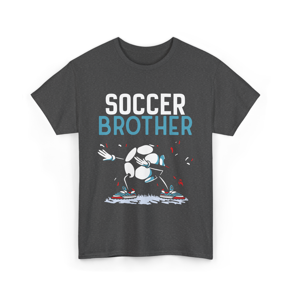 Soccer Brother Soccer Player T-Shirt - Dark Heather