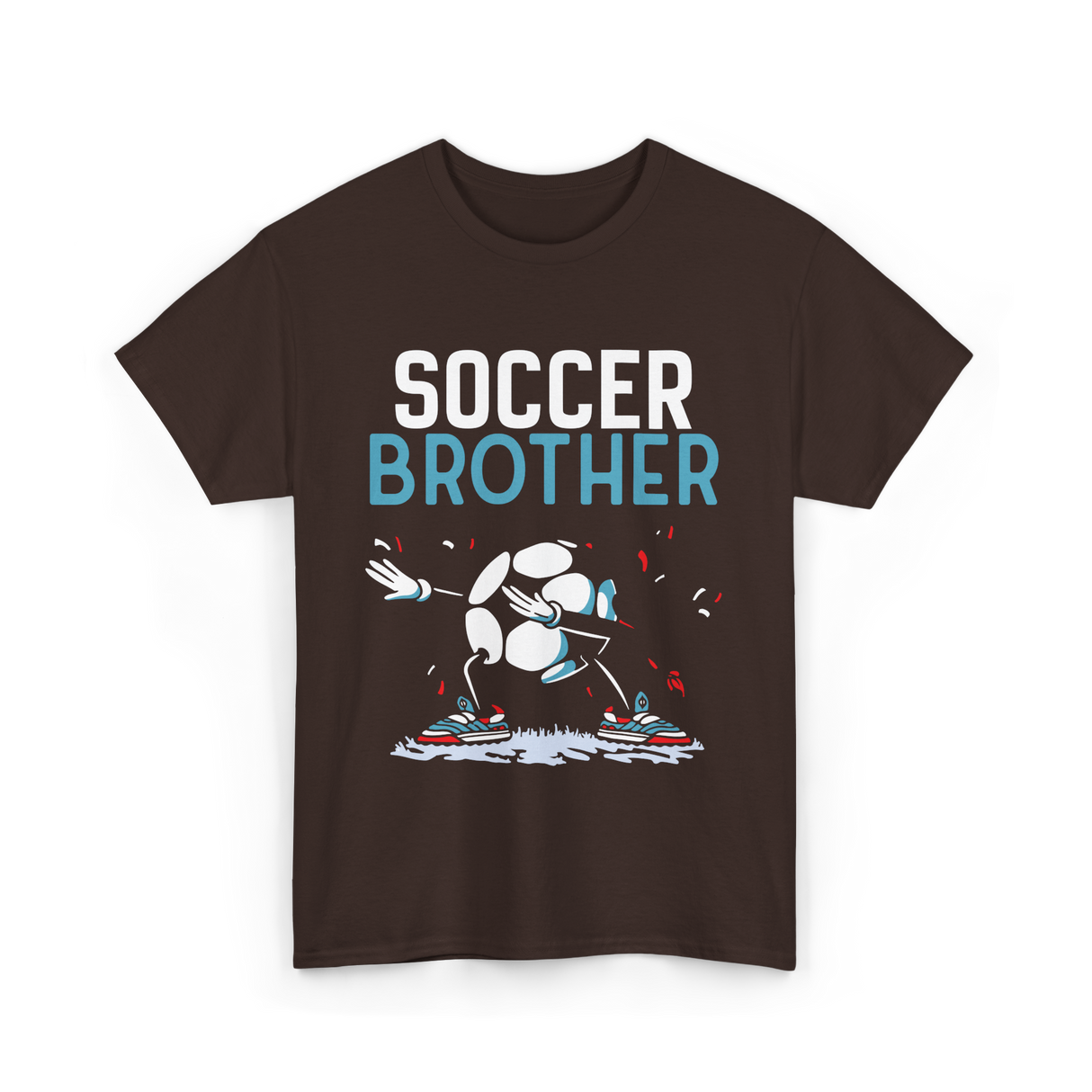 Soccer Brother Soccer Player T-Shirt - Dark Chocolate