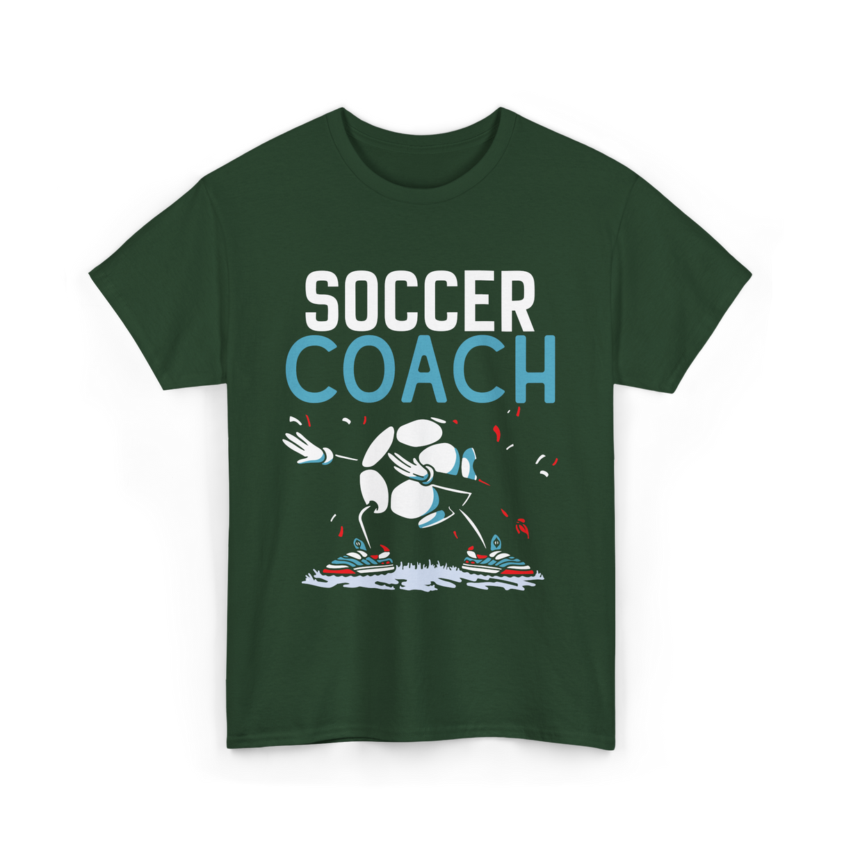 Soccer Coach Soccer Coaching T-Shirt - Forest Green