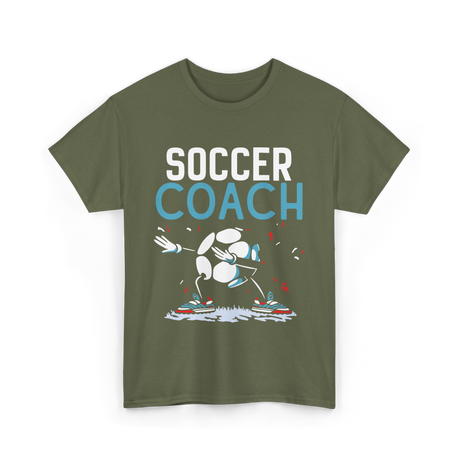 Soccer Coach Soccer Coaching T-Shirt - Military Green