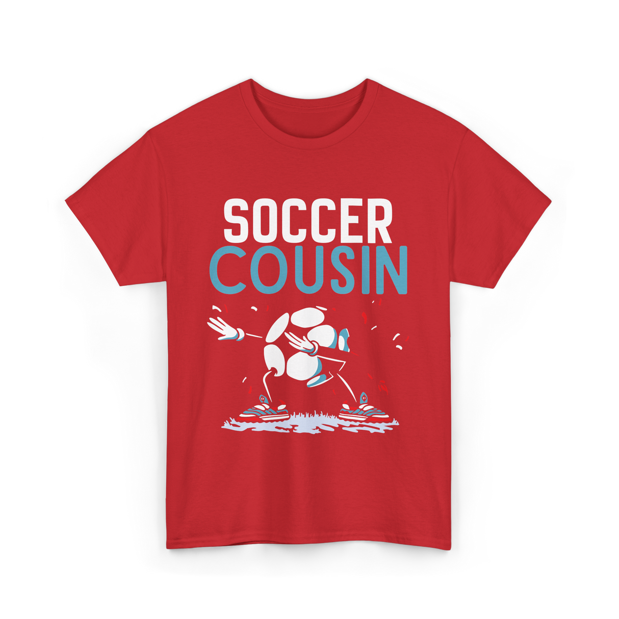 Soccer Cousin Soccer Player T-Shirt - Red