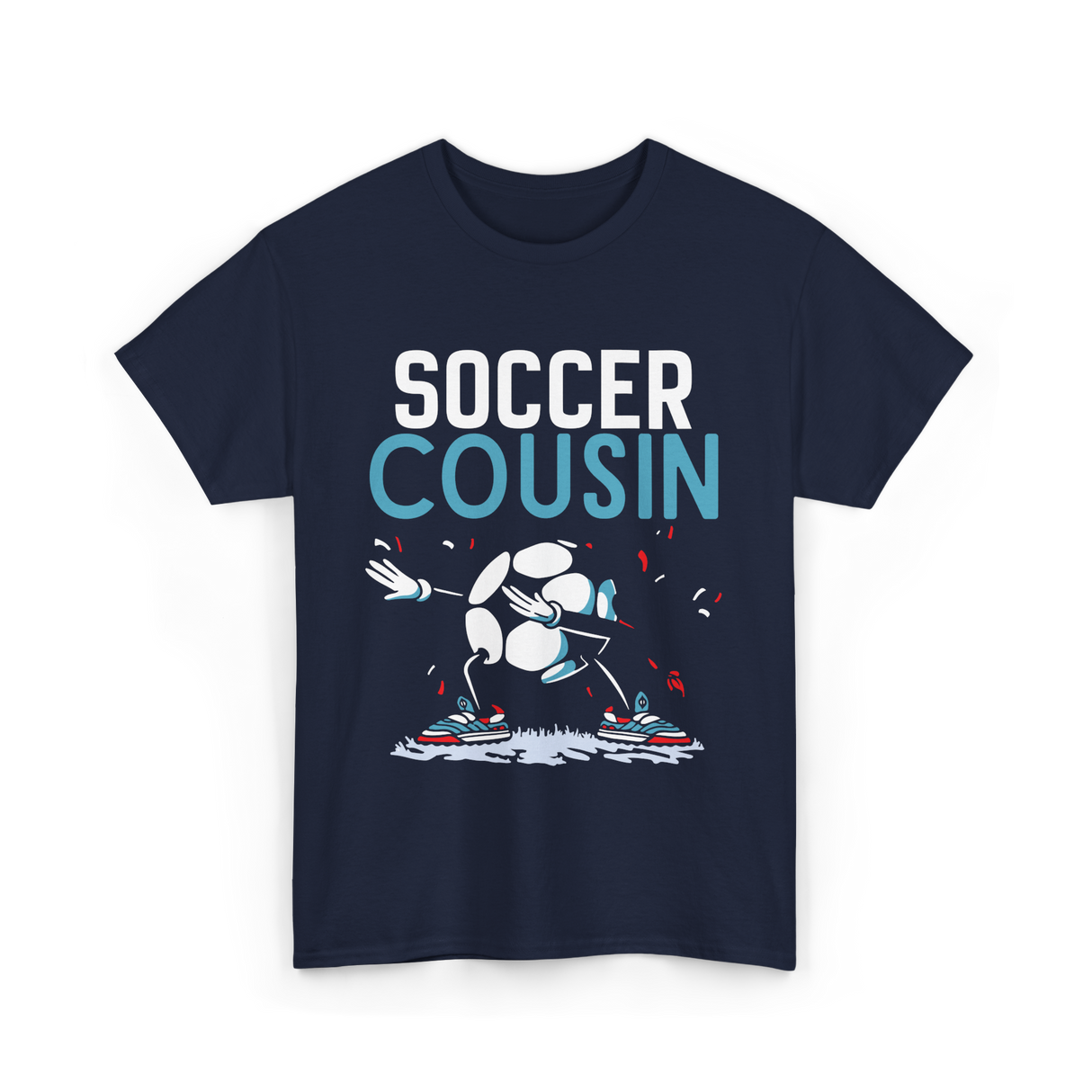 Soccer Cousin Soccer Player T-Shirt - Navy