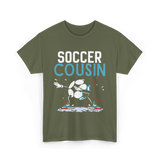 Soccer Cousin Soccer Player T-Shirt - Military Green