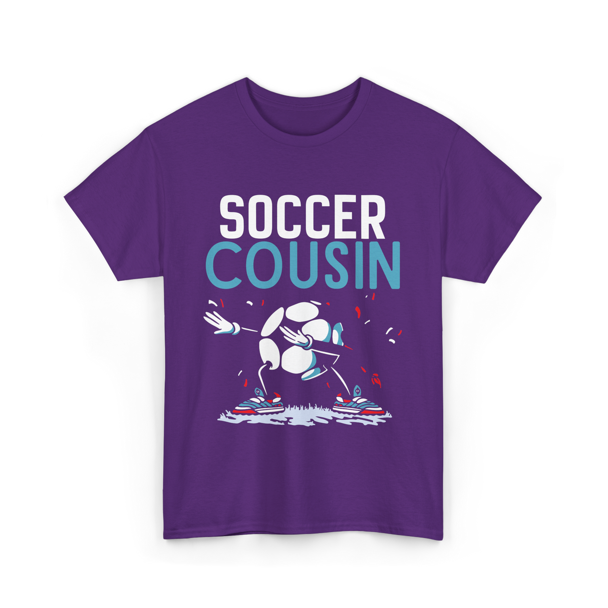 Soccer Cousin Soccer Player T-Shirt - Purple