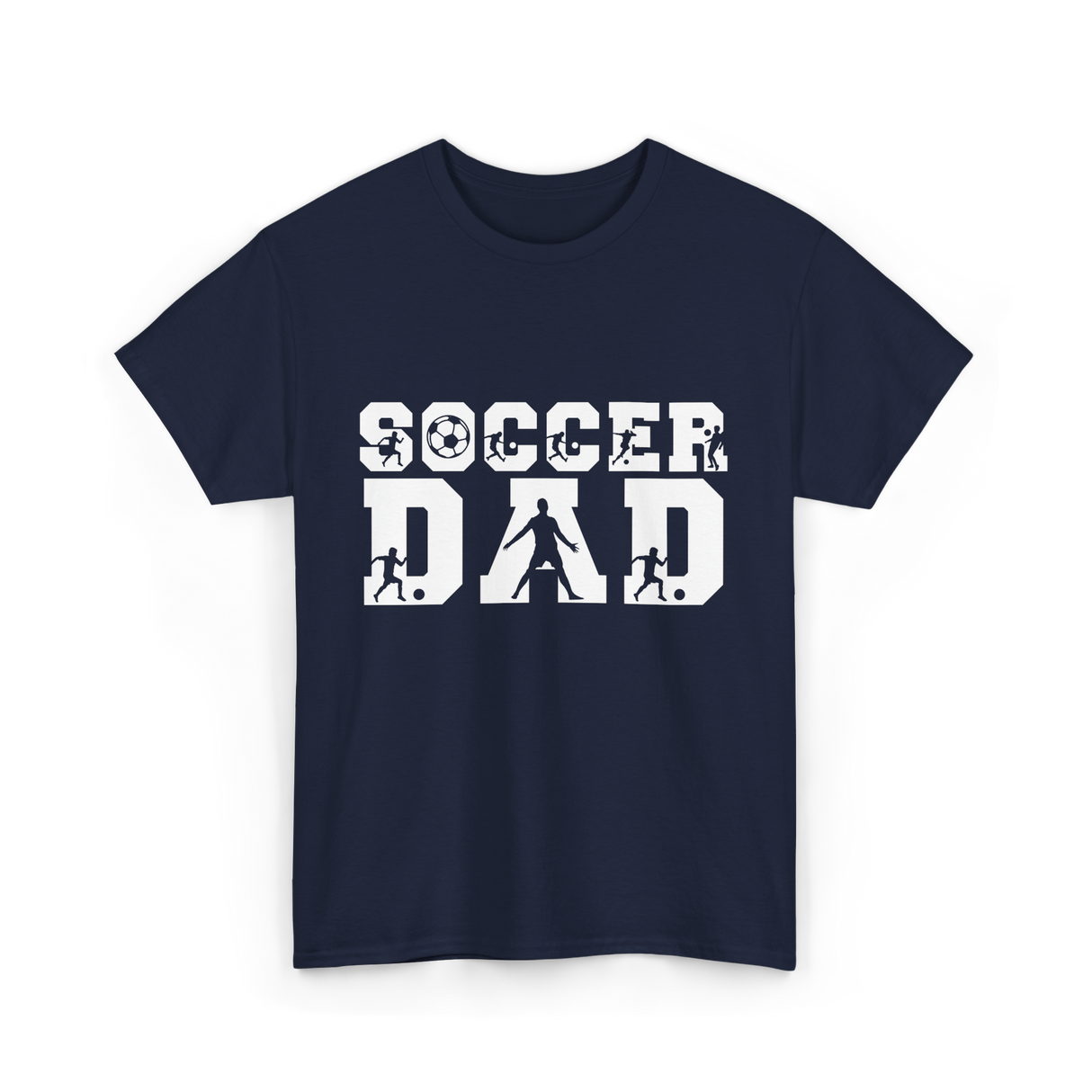 Soccer Dad Player Father T-Shirt - Navy