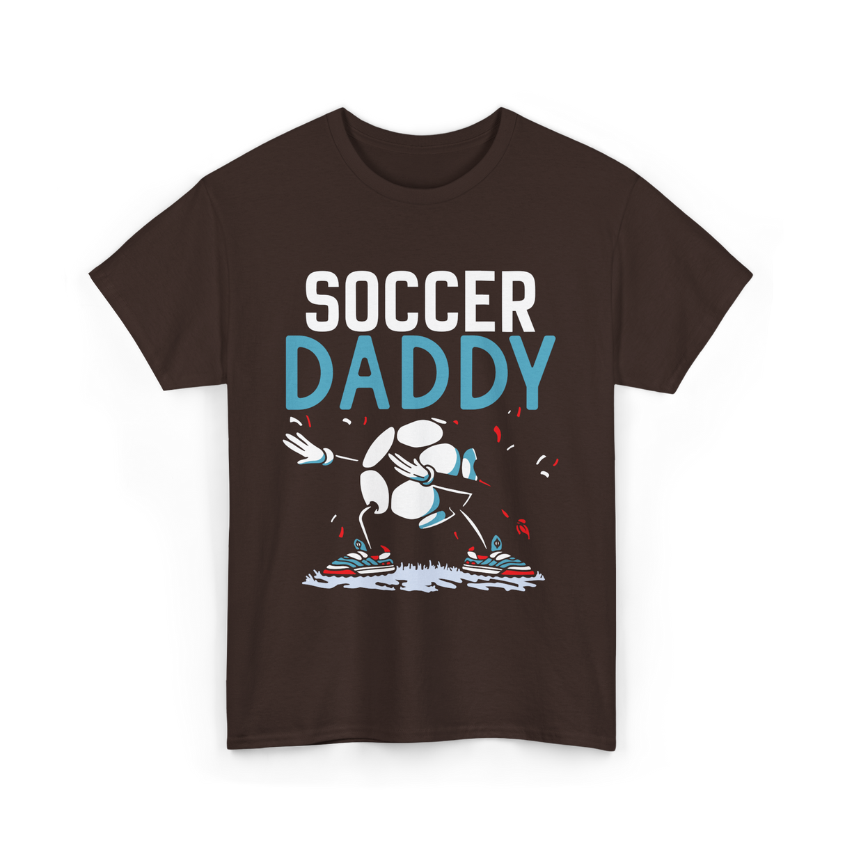 Soccer Daddy Soccer Dad Football T-Shirt - Dark Chocolate