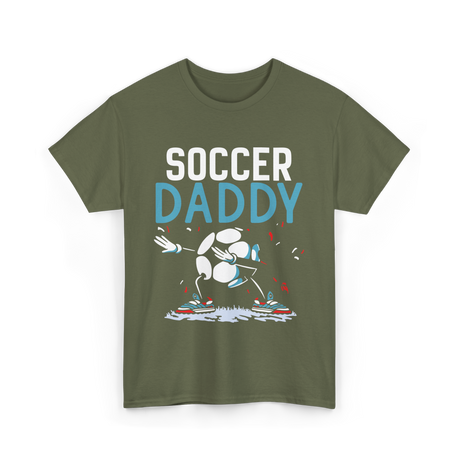 Soccer Daddy Soccer Dad Football T-Shirt - Military Green