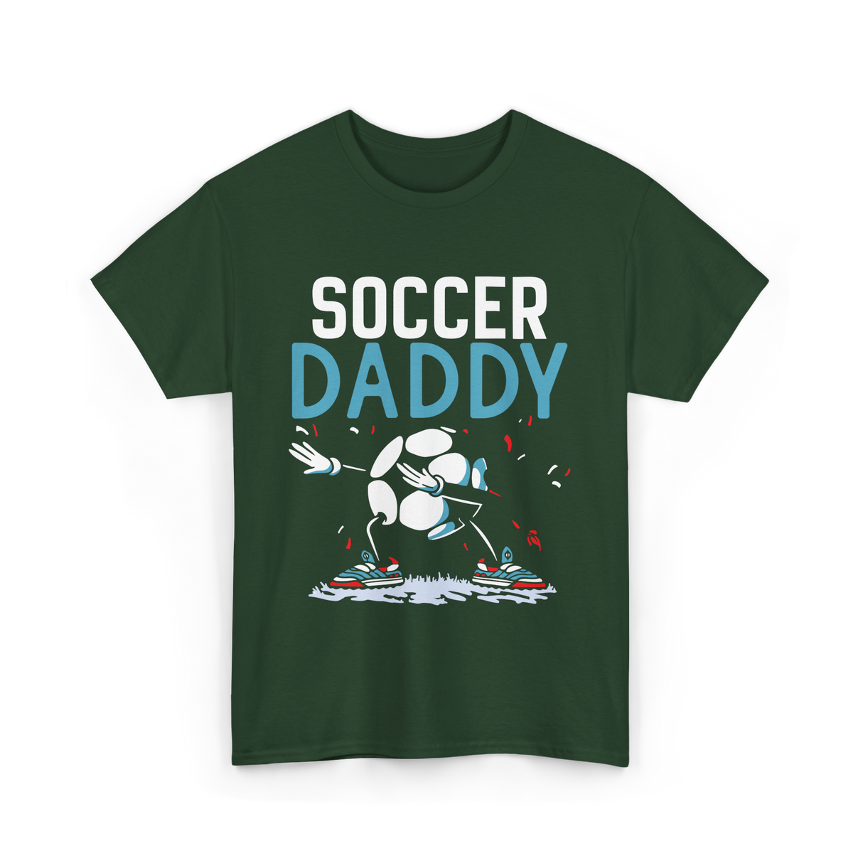 Soccer Daddy Soccer Dad Football T-Shirt - Forest Green