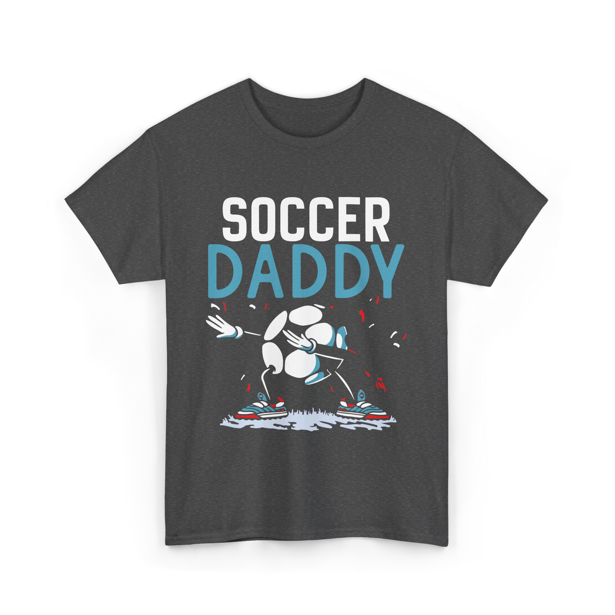 Soccer Daddy Soccer Dad Football T-Shirt - Dark Heather