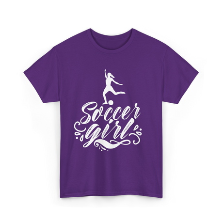 Soccer Girl Soccer Player T-Shirt - Purple