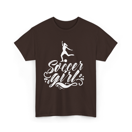 Soccer Girl Soccer Player T-Shirt - Dark Chocolate