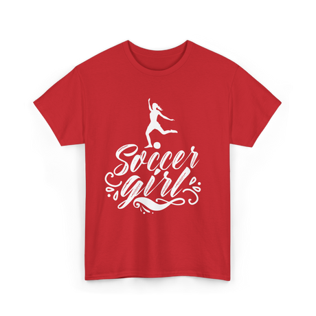 Soccer Girl Soccer Player T-Shirt - Red