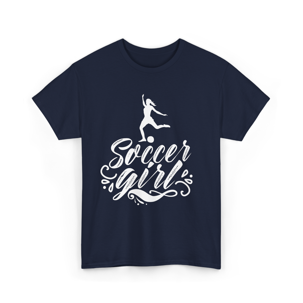 Soccer Girl Soccer Player T-Shirt - Navy