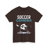 Soccer Grandma Soccer Football T-Shirt - Dark Chocolate