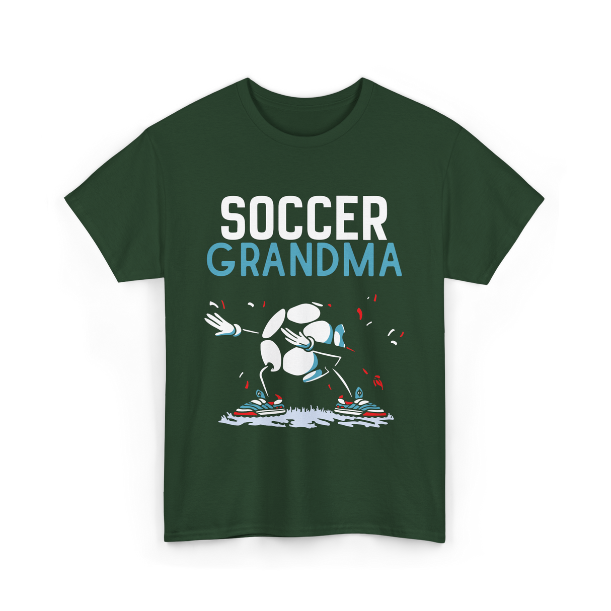 Soccer Grandma Soccer Football T-Shirt - Forest Green