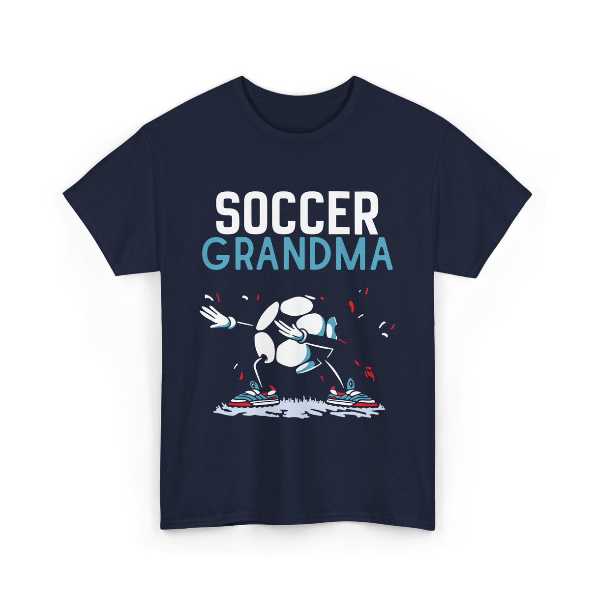 Soccer Grandma Soccer Football T-Shirt - Navy