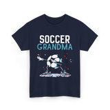 Soccer Grandma Soccer Football T-Shirt - Navy