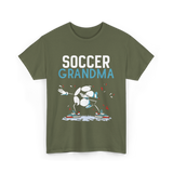 Soccer Grandma Soccer Football T-Shirt - Military Green