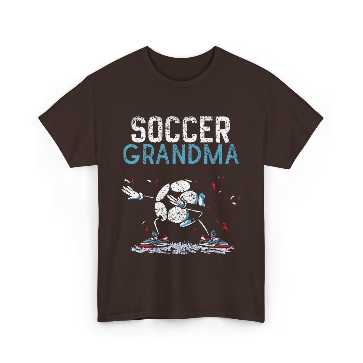 Soccer Grandma Soccer Grandmother T-Shirt - Dark Chocolate