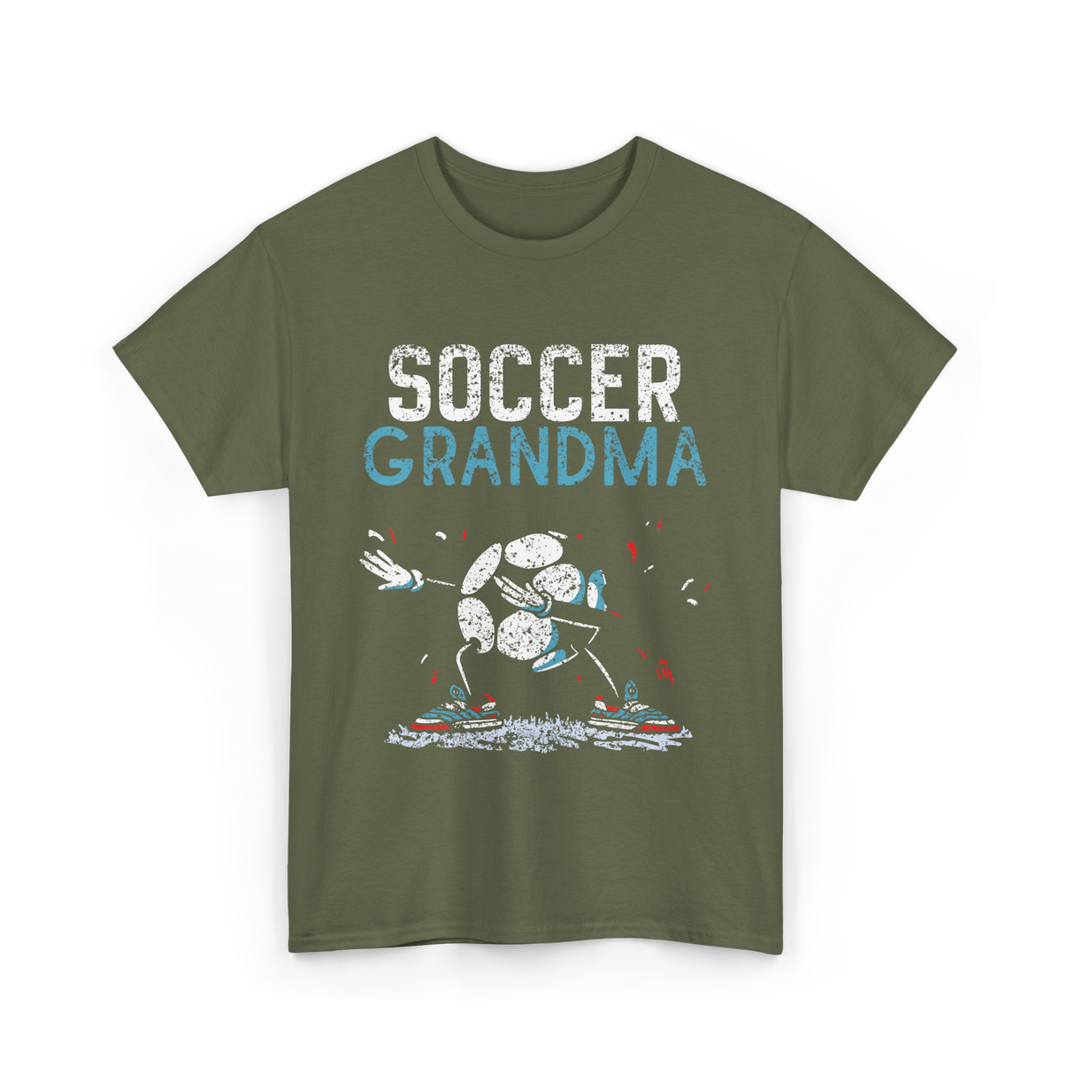 Soccer Grandma Soccer Grandmother T-Shirt - Military Green