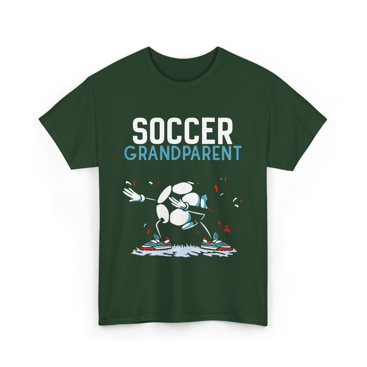 Soccer Grandparent Soccer Player T-Shirt - Forest Green