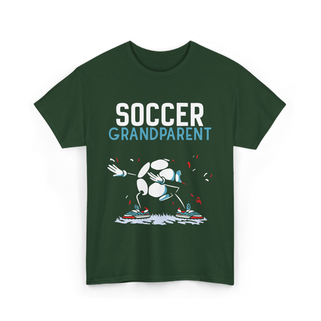 Soccer Grandparent Soccer Player T-Shirt - Forest Green