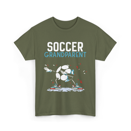 Soccer Grandparent Soccer Player T-Shirt - Military Green