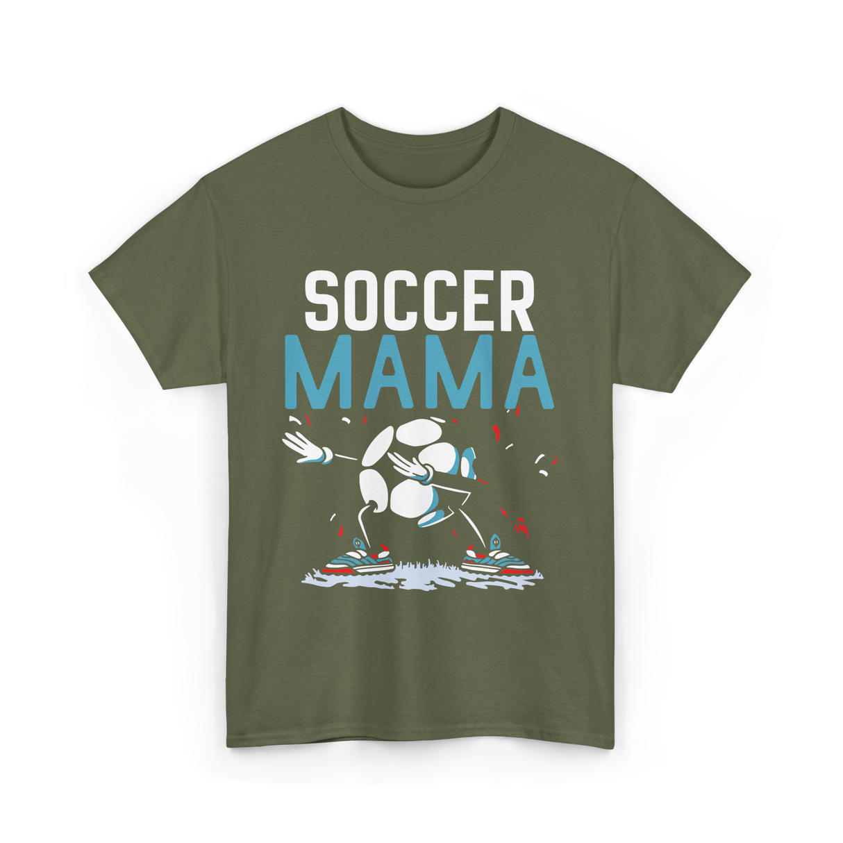 Soccer Mama Soccer Mom Player T-Shirt - Military Green