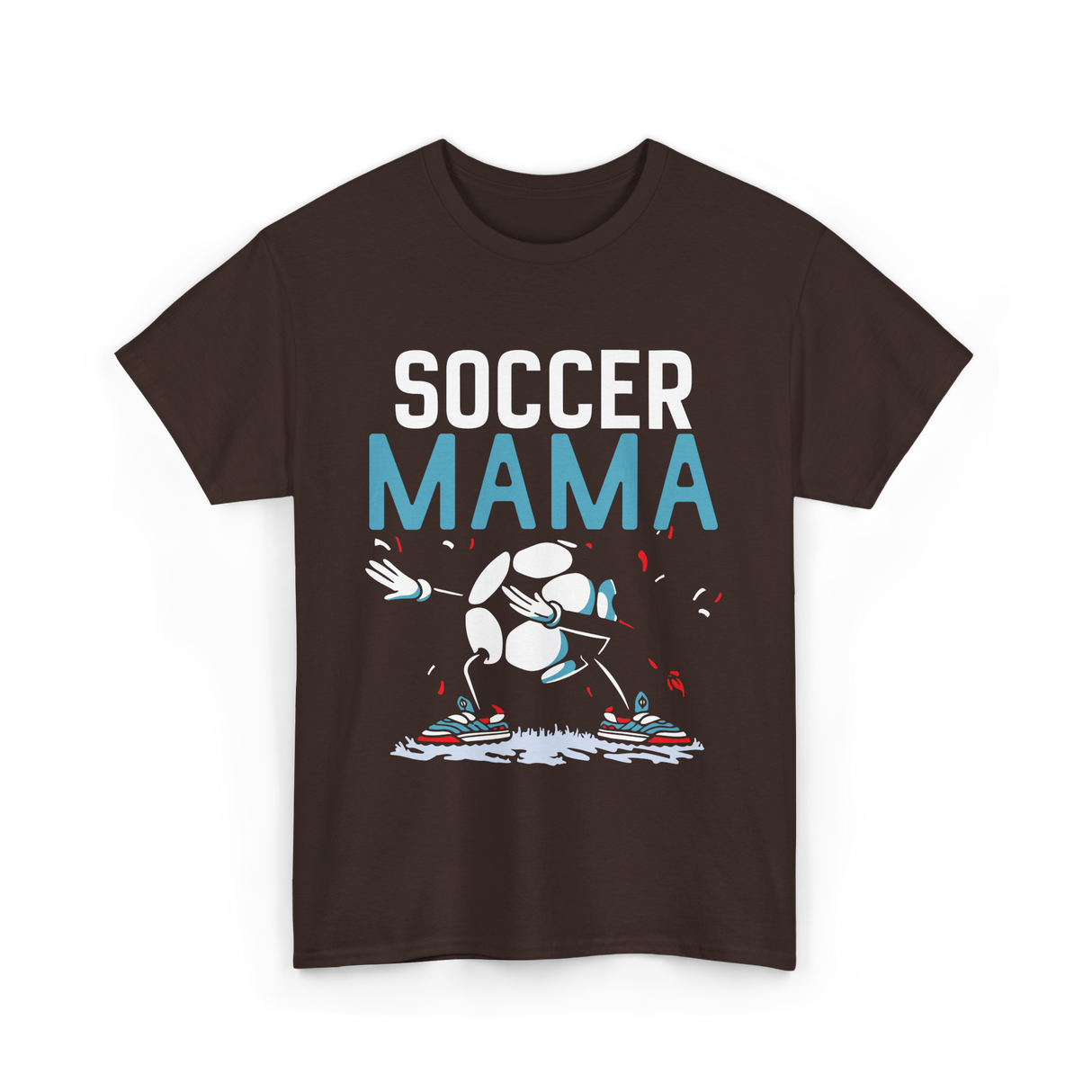 Soccer Mama Soccer Mom Player T-Shirt - Dark Chocolate