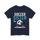 Soccer Sister Soccer Player T-Shirt - Navy