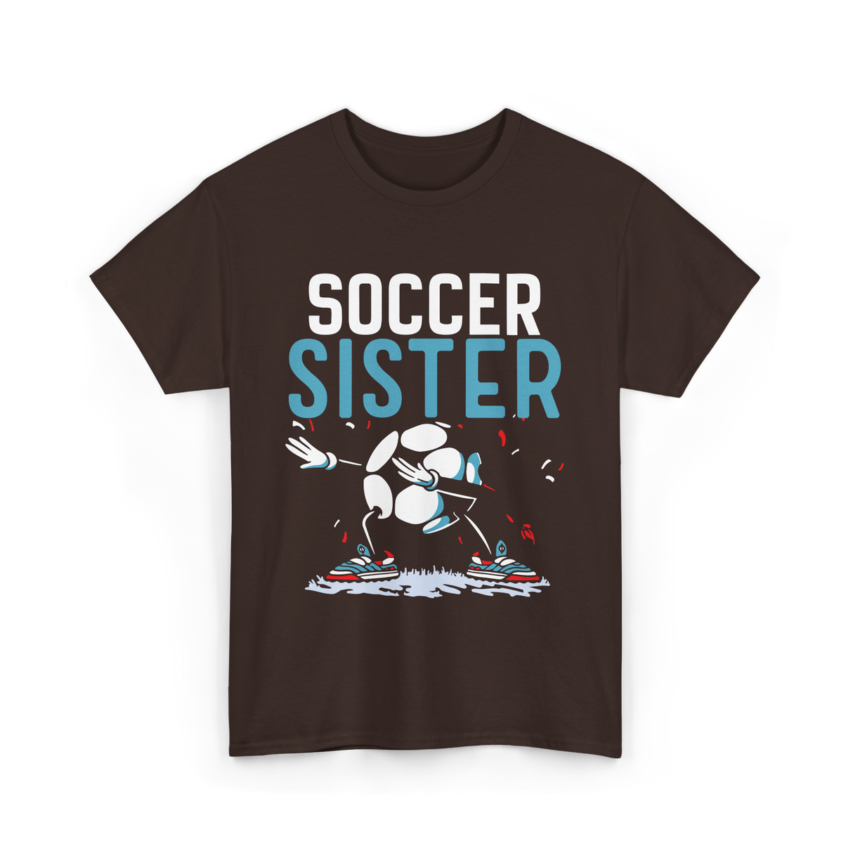 Soccer Sister Soccer Player T-Shirt - Dark Chocolate