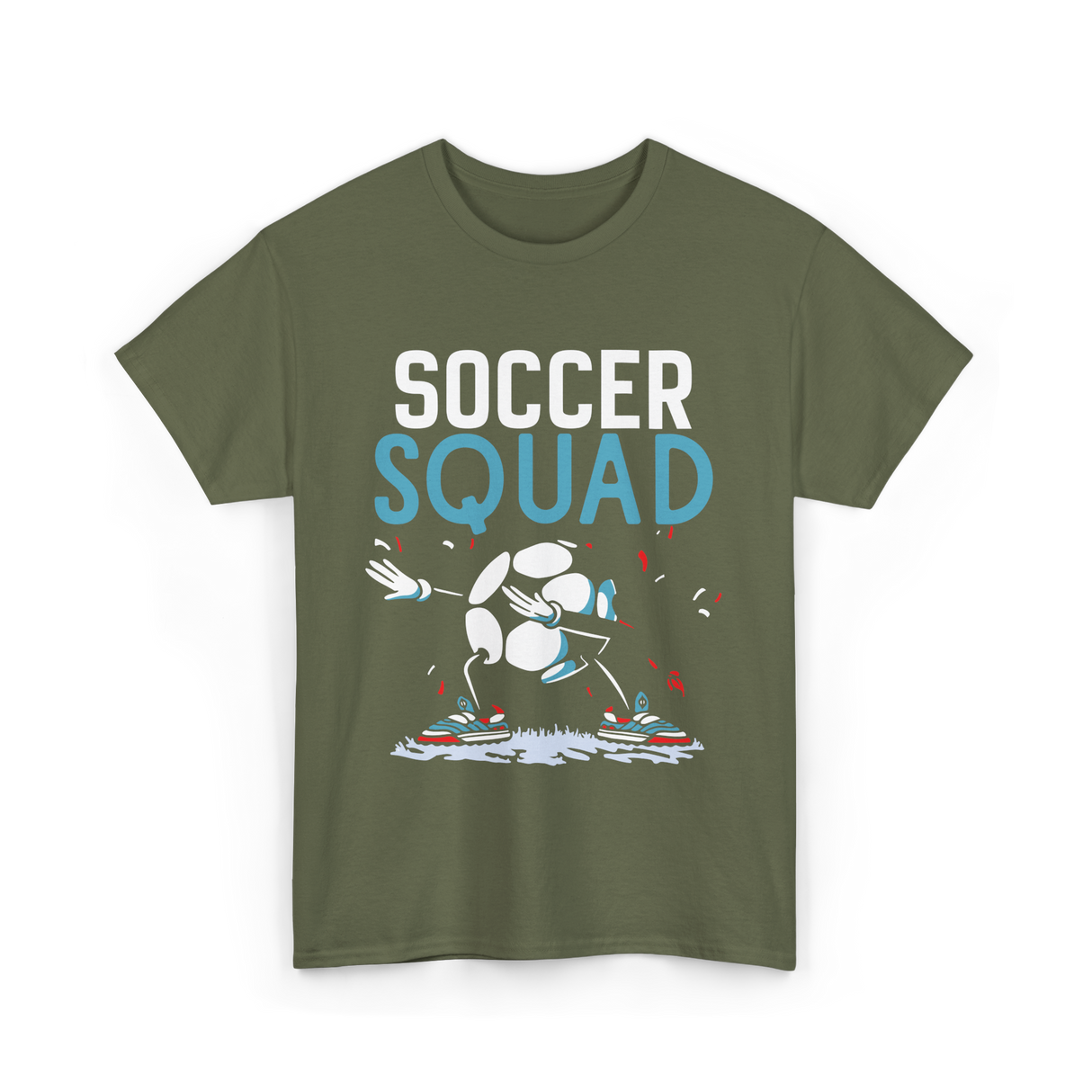 Soccer Squad Soccer Football T-Shirt - Military Green