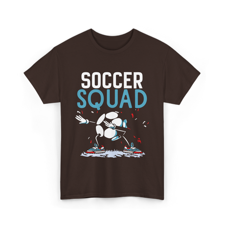 Soccer Squad Soccer Football T-Shirt - Dark Chocolate