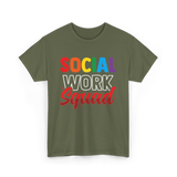 Social Work Squad Social Worker T-Shirt - Military Green