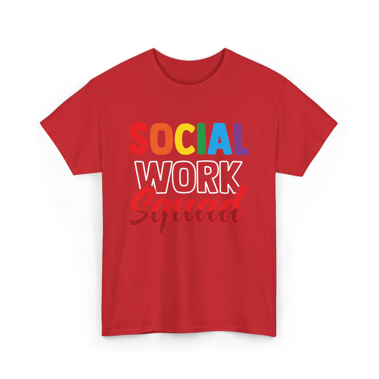 Social Work Squad Social Worker T-Shirt - Red