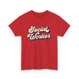 Social Worker Job T-Shirt - Red