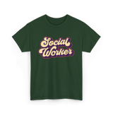 Social Worker Job T-Shirt - Forest Green