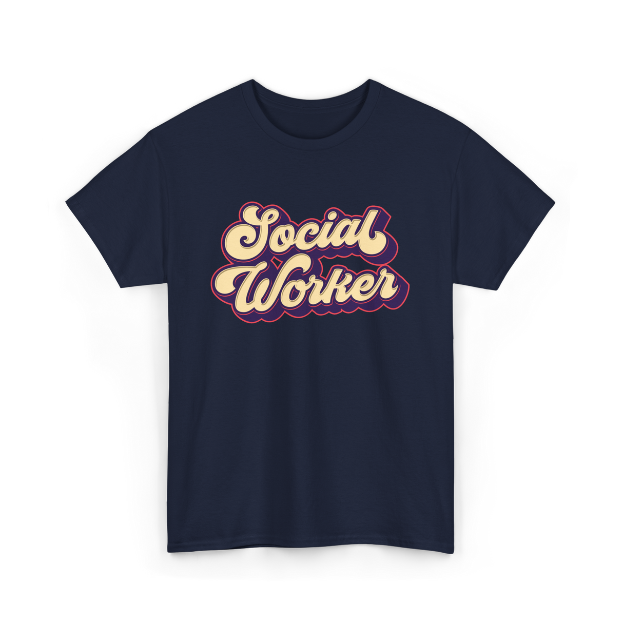 Social Worker Job T-Shirt - Navy