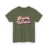 Social Worker Job T-Shirt - Military Green