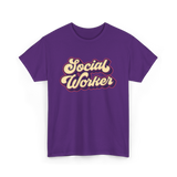 Social Worker Job T-Shirt - Purple