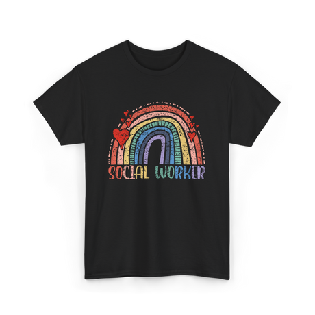 Social Worker Rainbow Social Worker T-Shirt - Black