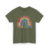 Social Worker Rainbow Social Worker T-Shirt - Military Green