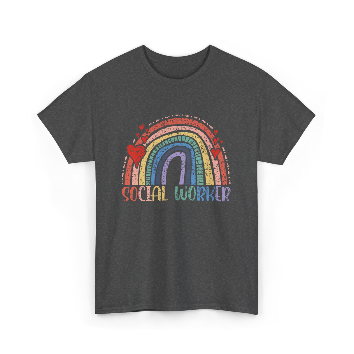 Social Worker Rainbow Social Worker T-Shirt - Dark Heather