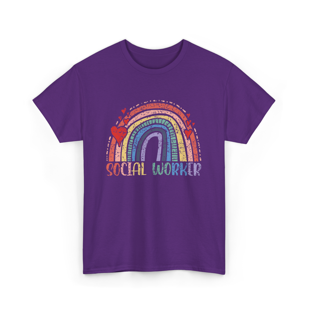 Social Worker Rainbow Social Worker T-Shirt - Purple