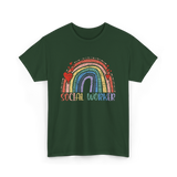 Social Worker Rainbow Social Worker T-Shirt - Forest Green