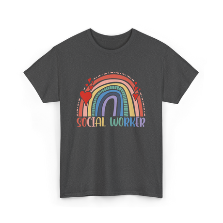 Social Worker Rainbow Support T-Shirt - Dark Heather