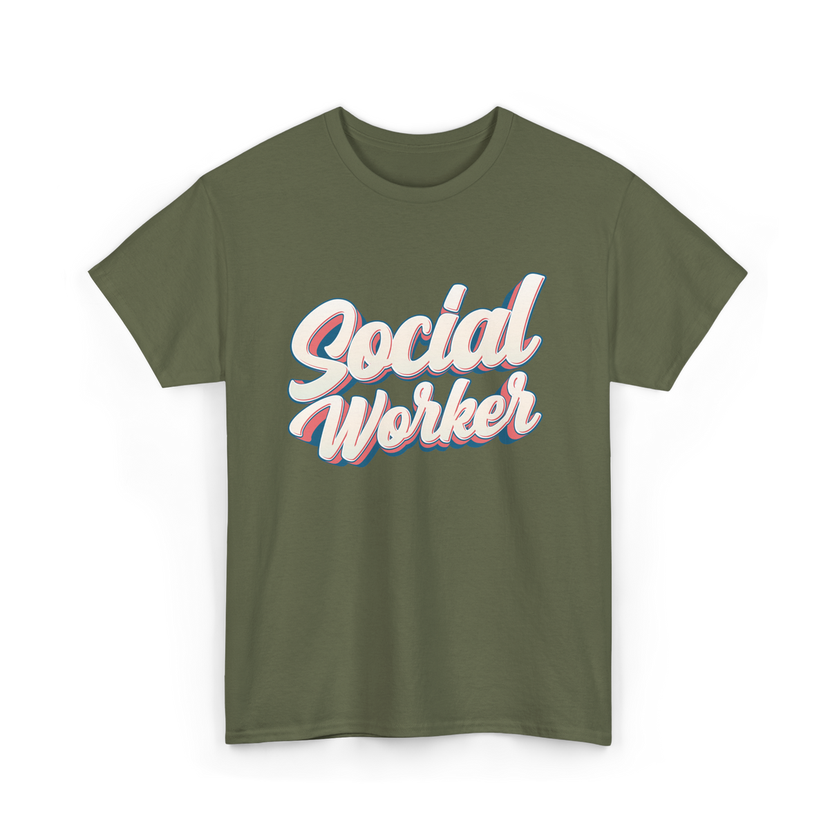 Social Worker Social Work Graduate T-Shirt - Military Green